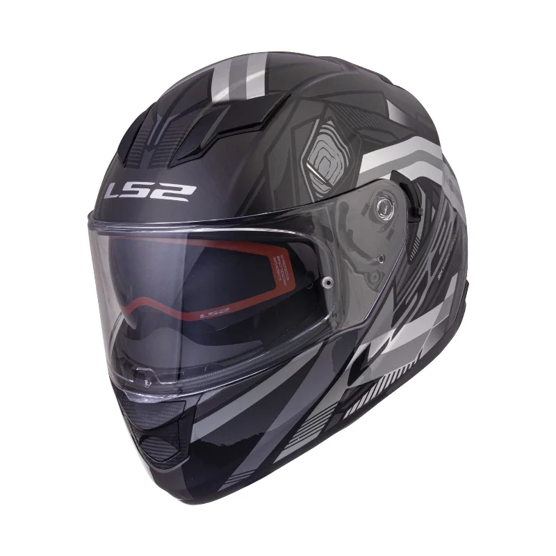 LS2 FF320 STREAM EVO REFLEX HELMET GLOSS BLACK SILVER WITH PINLOCK