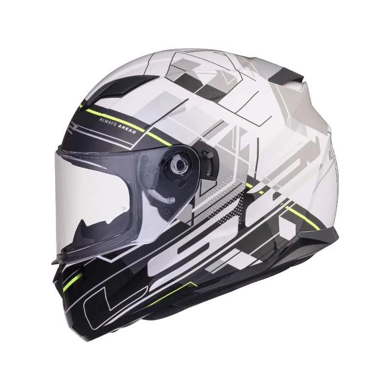 LS2 FF320 STREAM EVO SCAPE HELMET MATT WHITE BLACK 7C WITH PINLOCK