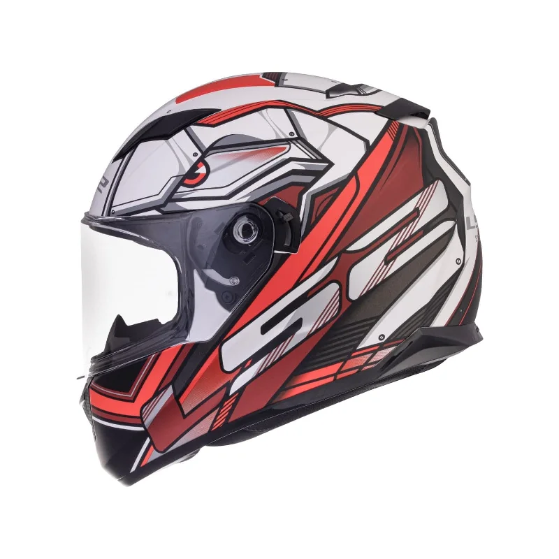 LS2 FF320 STREAM EVO XDRON HELMET MATT WHITE RED WITH PINLOCK