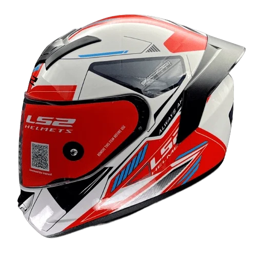 LS2 FF352 ROOKIE BETHA GLOSS WHITE RED HELMET