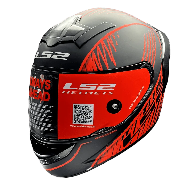 LS2 FF352 ROOKIE BETHA WRITED MATT BLACK RED