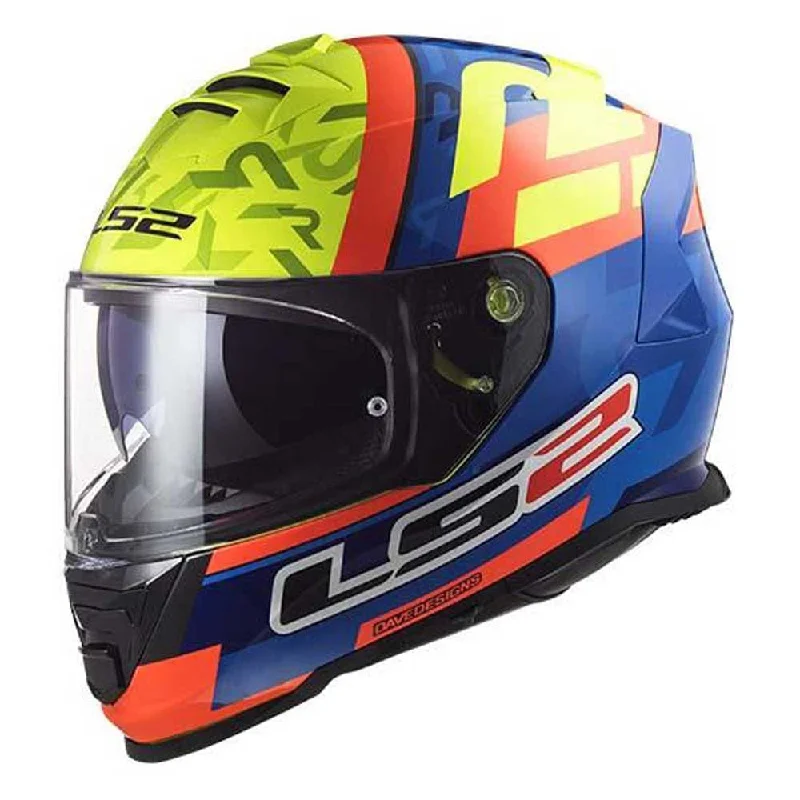 LS2 FF800 SALVADOR REPLICA  Gloss Blue HiViz Yellow Helmet