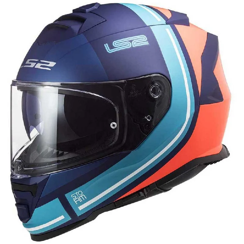 LS2 FF800 Storm Slant Blue Fluoro Orange Matt Helmet