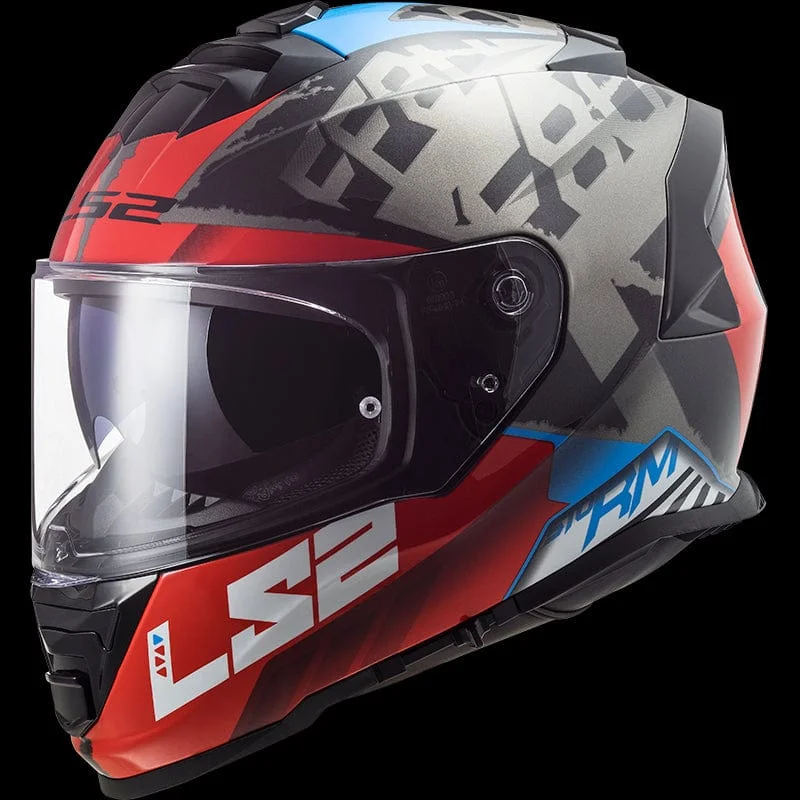 LS2 FF800 Storm Sprinter Black Red Titanium Gloss Helmet