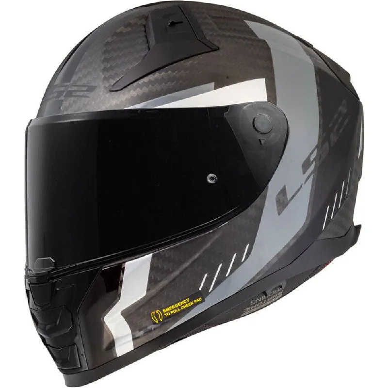 LS2 FF811 Vector 2 Carbon ECE 22.06 Full Face Helmet Grid Matt Black / Grey