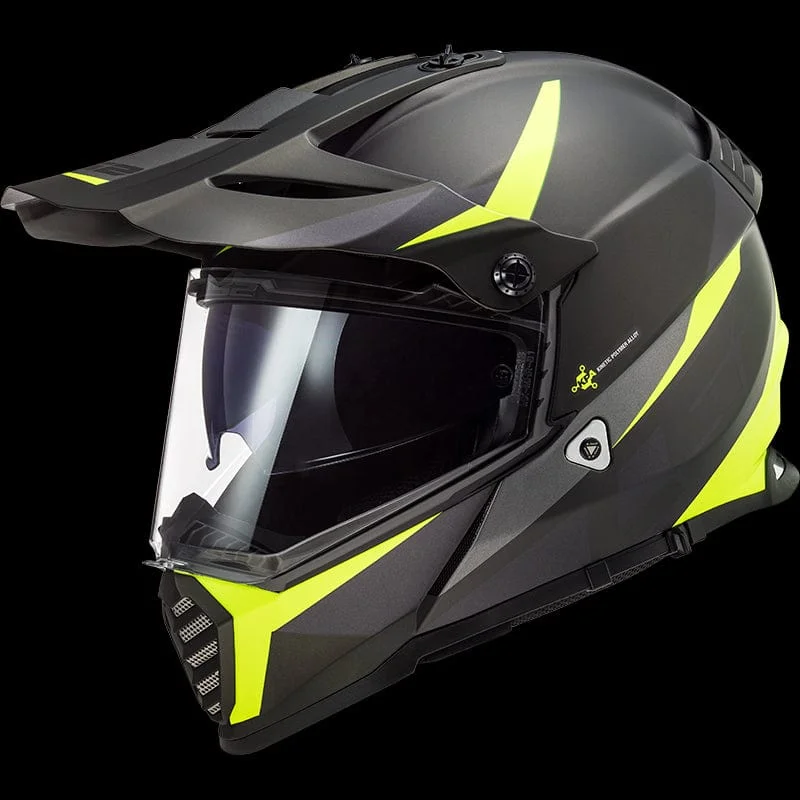 LS2 MX436 PIONEER EVO Router Hi VIz Yellow Helmet