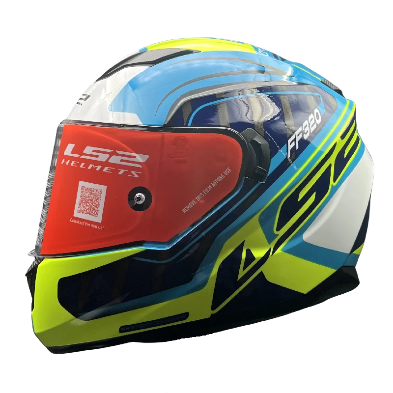 LS2 STREAM EVO LETAILS BLUE/HI VIZ YELLOW