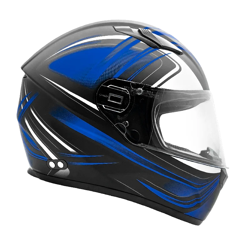 Adult Matte Blue Full Face Helmet 3x 4x