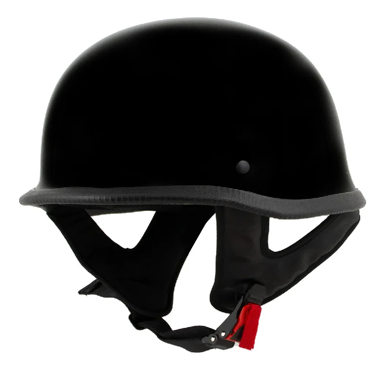 Milwaukee Helmets MPH9741DOT 'Motorrad' DOT German Style Gloss Black