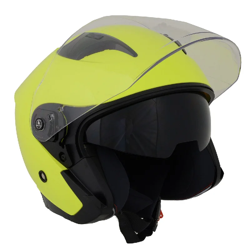 Milwaukee Helmets MPH9823DOT 'Shift' Open Face 3/4 Neon Yellow Helmet