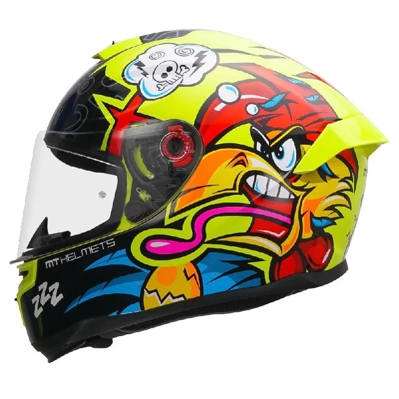 MT HUMMER BRAAP GLOSS FLUORO YELLOW HELMET