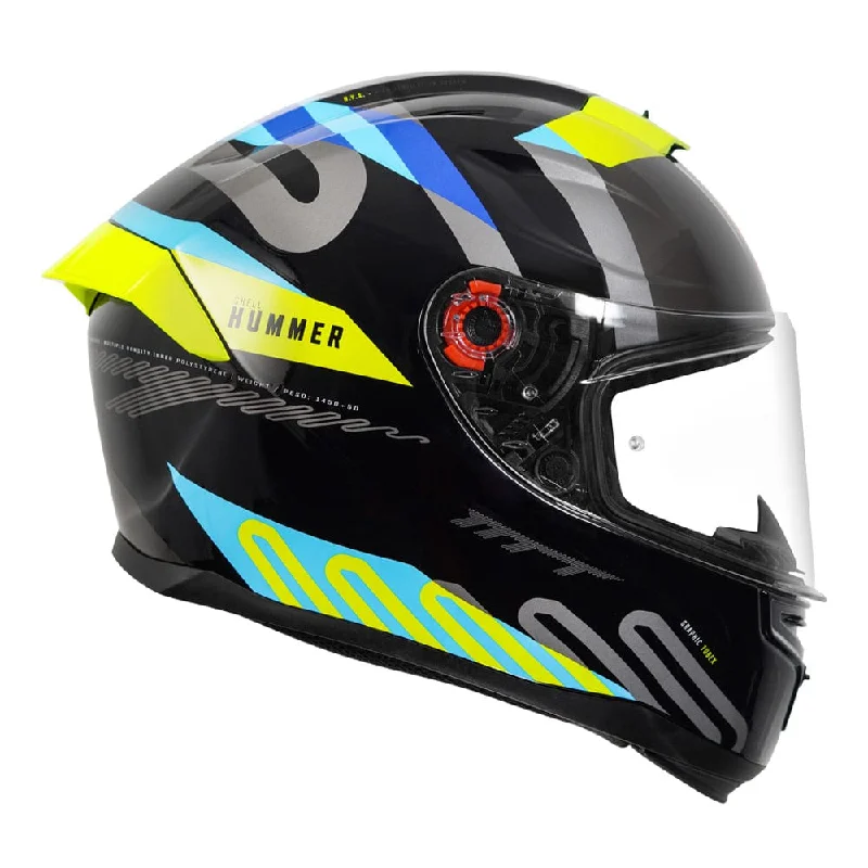 MT HUMMER TUBEX GLOSS BLACK FLUORO YELLOW HELMET