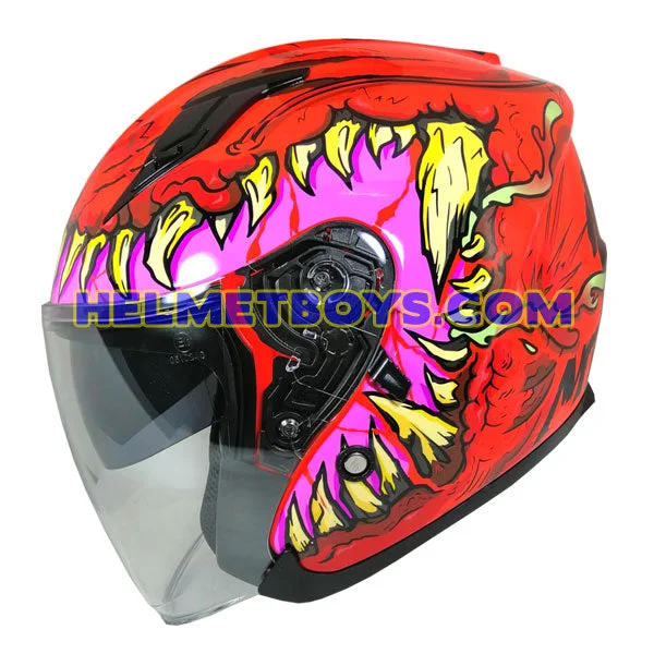 MT Motorcycle Sunvisor Helmet A5 KRAKEN PINK