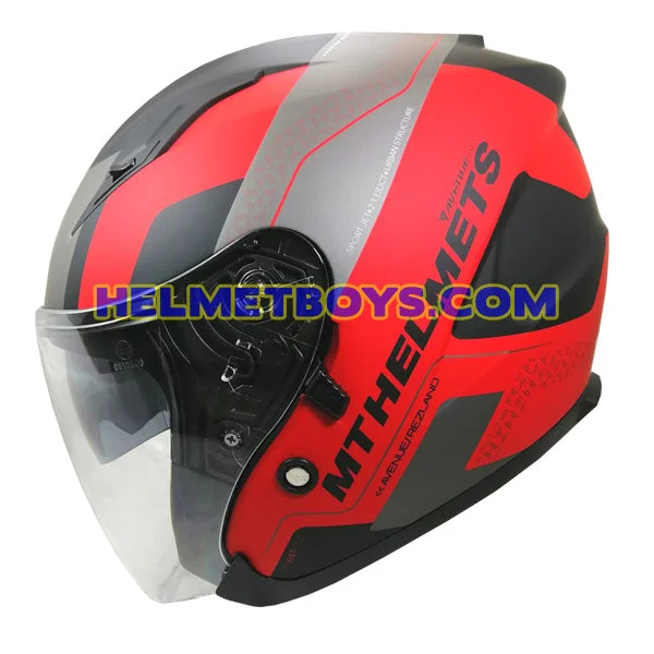 MT Motorcycle Sunvisor Helmet A5 MATT RED