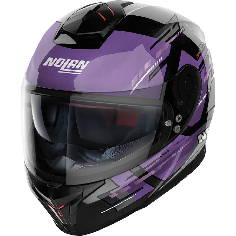 Nolan N80-8 Meteor N-Com Full Face Helmet Metal Black / Purple