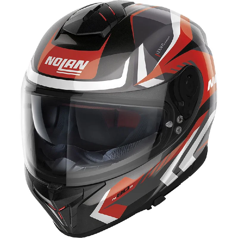 Nolan N80-8 Rumble N-Com Full Face Helmet Metal Black / White / Red