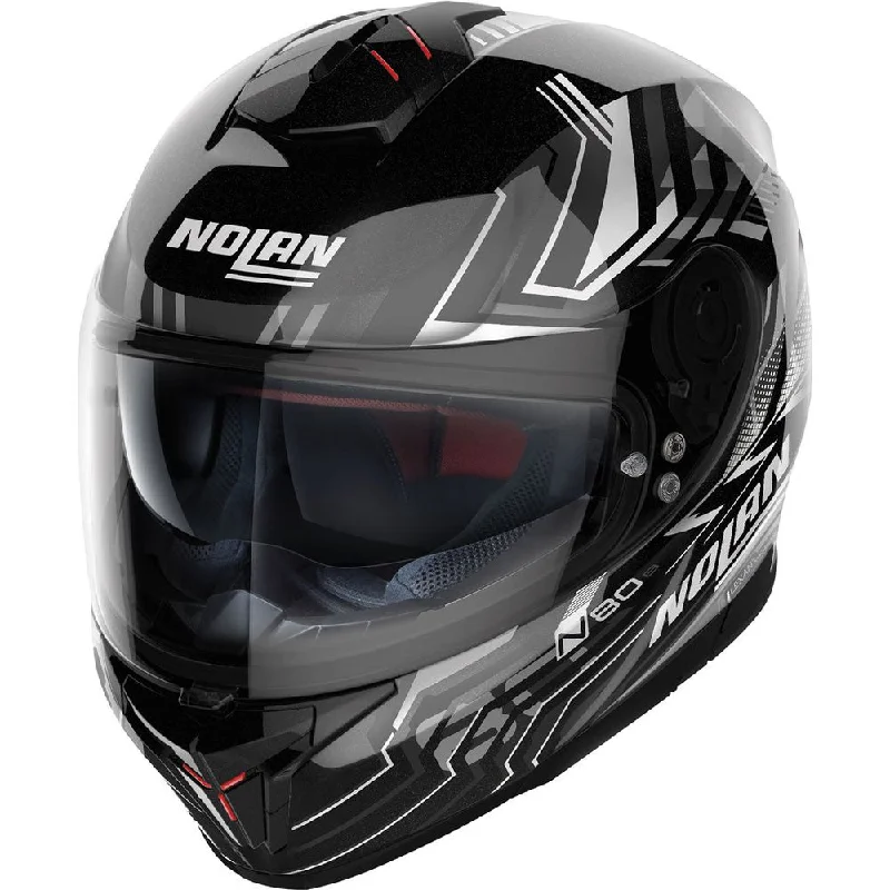 Nolan N80-8 Turbolence N-Com Full Face Helmet Gloss Black / White