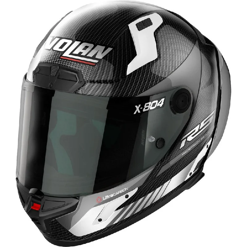 Nolan X-804 RS Ultra Carbon Hot Lap Full Face Helmet Carbon / White