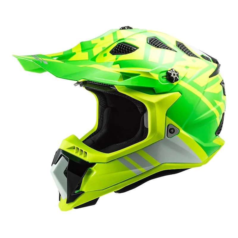 LS2 MX700 Subverter Evo Gammax Helmet - Green / Hi-Vis Yellow