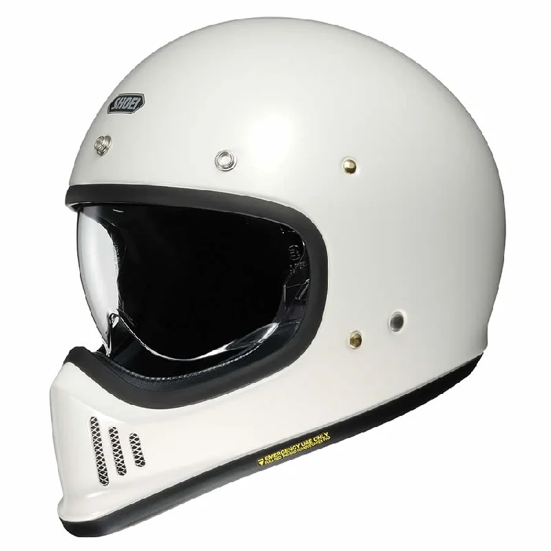 Shoei Ex-Zero Plain Full Face Helmet Off White