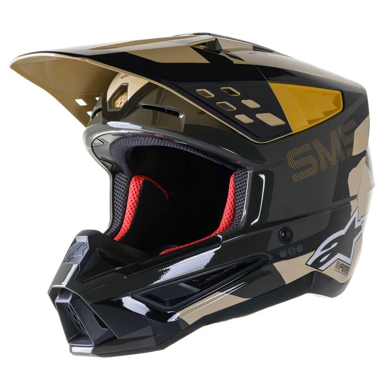 SM5 ROVER HELMET ECE Kak BLACK CAMO ORANGE