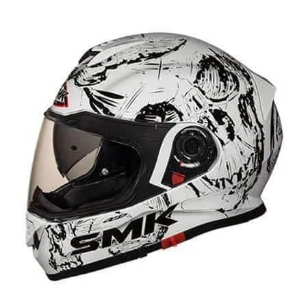 SMK Twister Skull Gloss White-Black  GL120