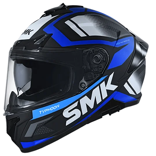 SMK Typhoon Helmet Thorn Gloss Black Blue White GL251