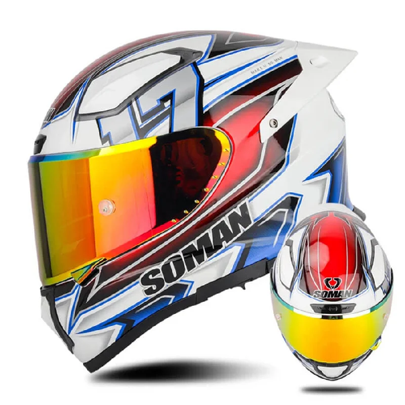 SOMAN Fiberglass Full-Face Helmet