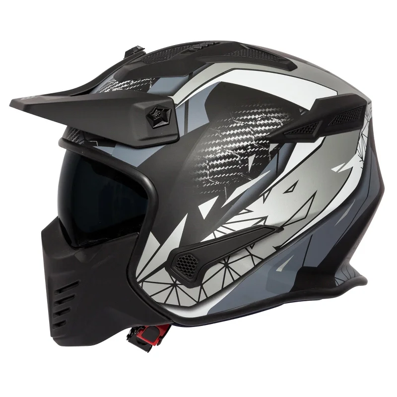 Spada Storm Trails Helmet - Matt Black/Silver/Grey