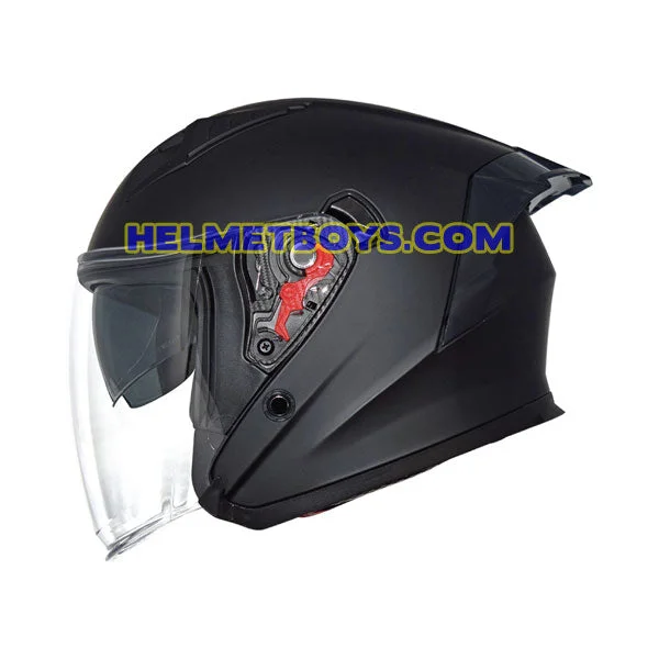 TRAX TZ301 SOLID COLORS Motorcycle Sunvisor Helmet