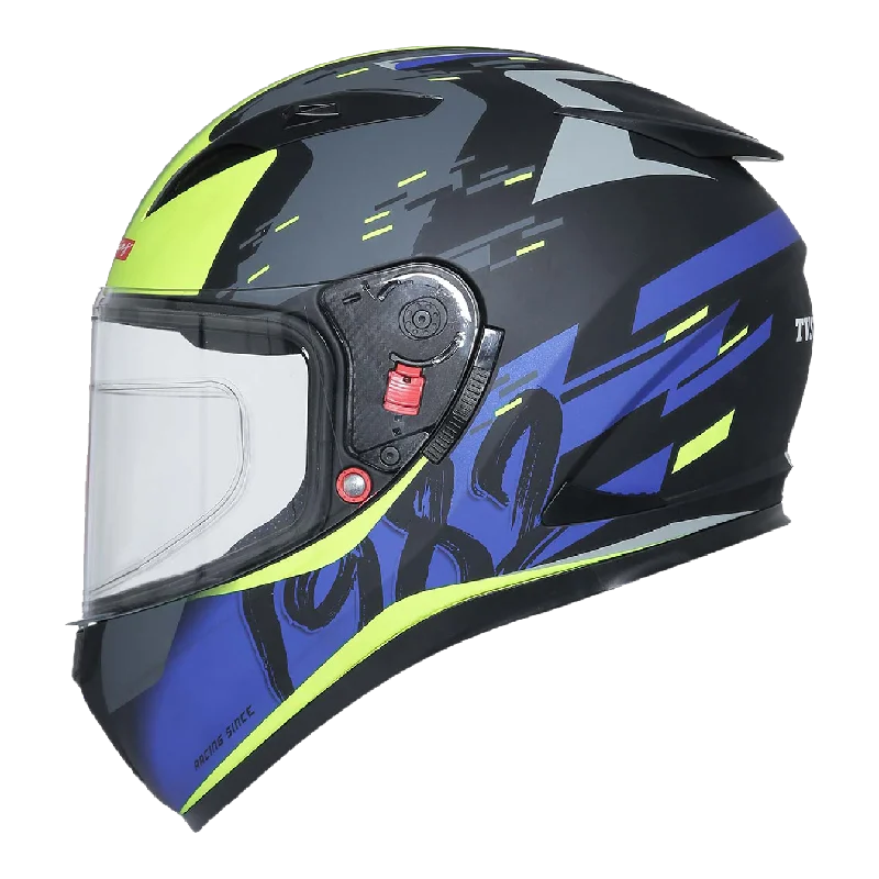 TVS Racing Helmet for Men – Anti-Fog Pin-Lock, Aerodynamic Design & DOT/ISI/ECE Certified – Premium Bike Helmet with Secure Fastening