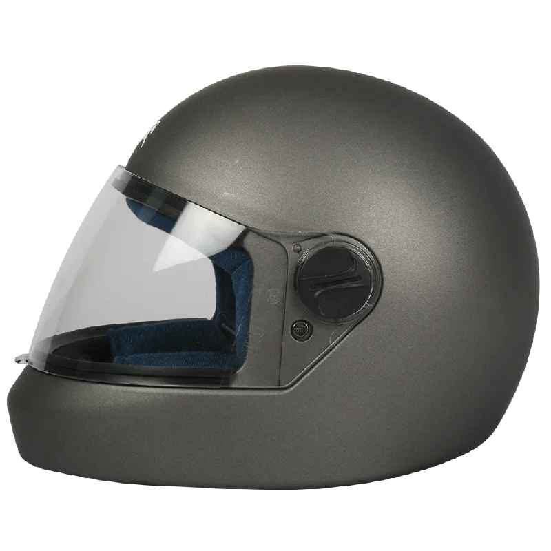 TVS Sil Met JL Full Face Helmet (Color: Grey) | ISI & DOT Certified | Superior Safety, Comfort, and Style for Every Ride