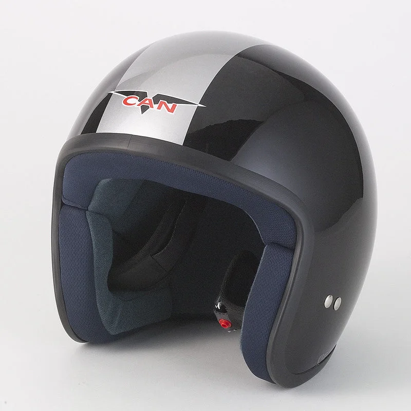 Vcan V500-1 Open Face Helmet - Classic Black/Silver