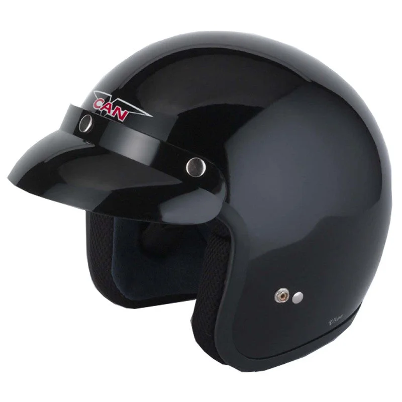 Vcan V500 Open Face Helmet - Gloss Black