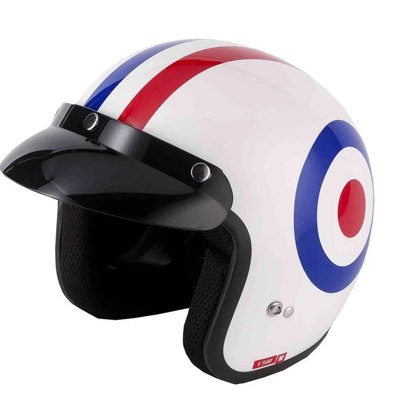 Vcan V500 Open Face Helmet - Roundel