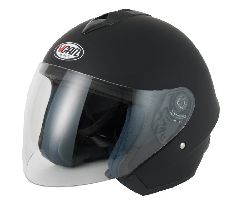 Vcan V510 Open Face Helmet - Matt Black