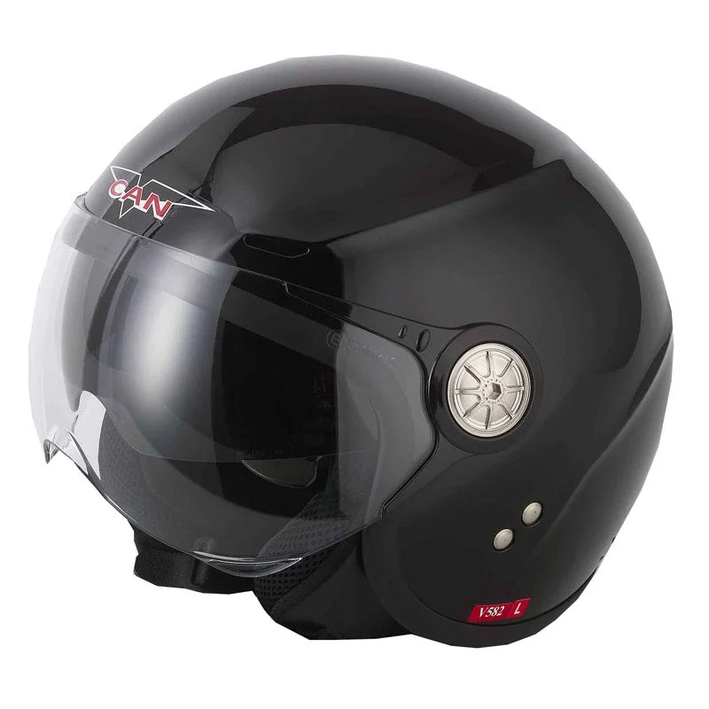 Vcan V582 Open Face Helmet - Gloss Black