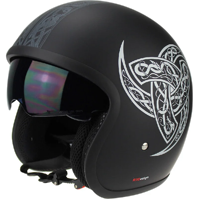 Viper RS-V06 Jorvik Open Face Jet Retro Scooter Motorcycle Helmet - Medium